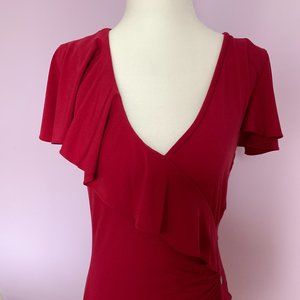 Laundry by Shelli Segal Women's Stretch V-Neck